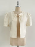 Demin Round Puff Short Sleeve Jacket