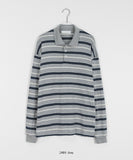 Ricoy Stripe Over Collar Long Sleeve Tee