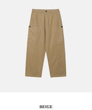 Trimmed cargo cotton pants