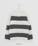 Erlv Boucle Stripe Round Knit