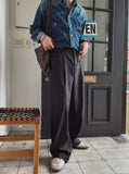 Laura Two Pintuck Wide Slacks