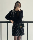 Tibel Dot Knit Mini Skirt