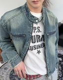 Piece Washed Crop Denim Jacket