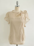 Hain Tie Color Matching Tulip Blouse