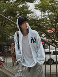 NY Applique Crop Hood Zip-Up