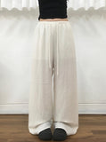 Ether Summer Linen Banding Wide Long Pants