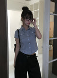 Onni Summer Side Pintuck Snap Wide Pants