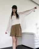 Keon pleats see-through shirt