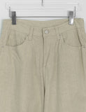 Coden Crack Washing Cotton Pintuck Wide Pants