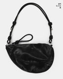 Quone half-moon leather shoulder bag