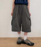 Teles Nylon Banding Cargo Bermuda Pants