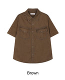 Thez Vintage Work Short Sleeve Shirt