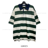 Fadi striped collar short sleeve t-shirt