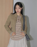 Petz Stripe Half Burton Long Sleeve T-Shirt