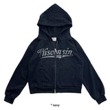 WISCON CROP HOOD ZIP-UP