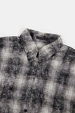 Moss bleach ombre check shirt