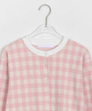 Coco Round Check Crop Cardigan
