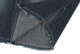 WASHED DENIM HALF SHIRT