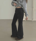 Velvet Corduroy Brushed Slim-Fit Bootcut Span Pants