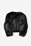 Mio non-closing open fur jacket