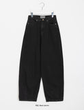 Ticob Black Blue Balloon Denim Pants