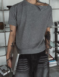 Uke Shoulder Henley Neck Muscle Fit Half Knit