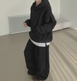 Corduroy Cody Set-up Pintuck Wide Loose-Fit Hood Two-Piece Thick Brushed