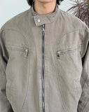 Loose Washed Biker Jacket