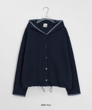 [BAONHAUS] Ranitz Dot Color Matching Hood Cardigan