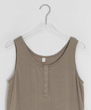 Sunkey Button Frill Layered Sleeveless