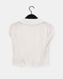 Coru lace round collar short sleeve blouse