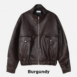 Lokia Crop Leather Jacket