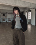 Chilling Check Reversible Hooded Zip-Up