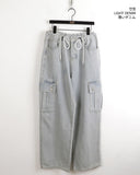 Jackter Vintage Cargo String Wide Denim Pants