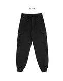 With banding cargo jogger pants