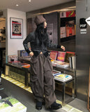 Muted color matching stripe cardigan