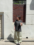 Zevner Banding Nylon Wide Pants