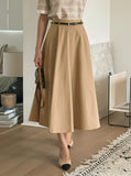 Joanne Flared Long Skirt (belt set)