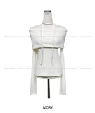 Rolly Tie Off Shoulder Long Sleeve Tee