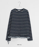 Kunin Frill Stripe Ribbon Long Sleeve Tee