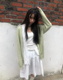 [Frill Back SET] Zeb Pleated Back Banding Midi Skirt