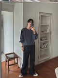 Plain Color Crop Sweatshirt