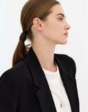 Plump Twist Silver Ear Cuff