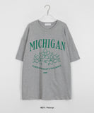 Kerrit Flower Printed Over Short Sleeve Tee