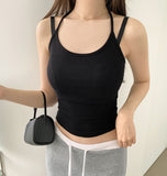 Halterneck Sexy Ribbed Crop Sleeveless