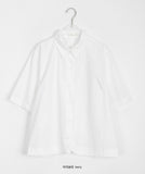 Tihaku round short sleeve collar shirt