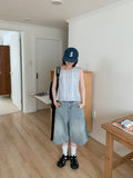 [unisex] Huiyu Track Bermuda Washiing Denim Pants