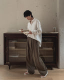 Kiku Ice Linen Two-Tuck Slacks