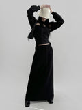 Rake casual long skirt