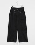 Horik Side Cut Wide Cotton Pants